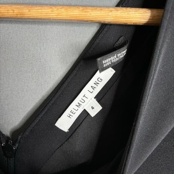 Helmut Lang Shifted Viscose Asymmetrical Dress Black Size 4 - Picture 5 of 6